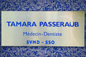 Plaque du cabinet dentaire à Bussigny près Lausanne